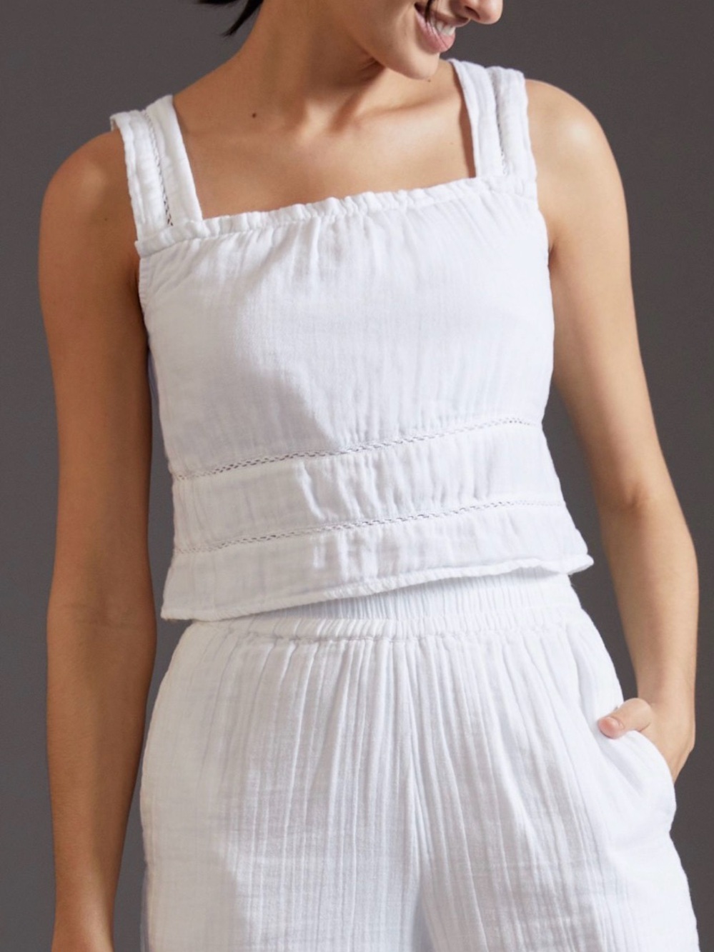 The Odells Set - Wide-Leg Crop Pant & Square-neck Tank.